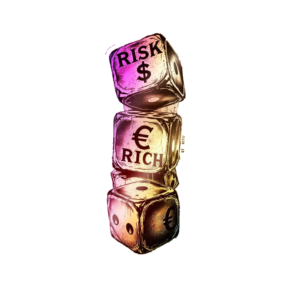 Risk Rich Sticker Holographic Stickers